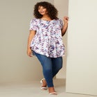 Plus Size Ultra Drape V-Neck Swing Tunic Top image number null