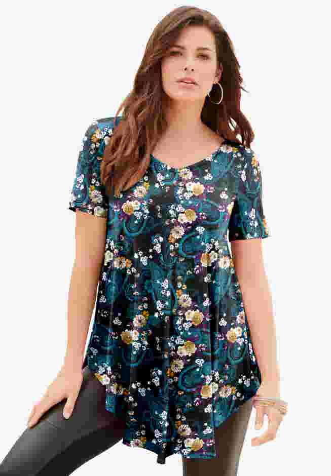 Ultra Drape V Neck Swing Tunic image number 0