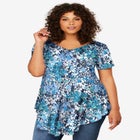 Plus Size Ultra Drape V-Neck Swing Tunic Top image number null
