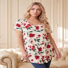 Plus Size Ultra Drape V-Neck Swing Tunic Top image number 0