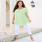 Plus Size Ultra Drape V-Neck Swing Tunic Top image number null