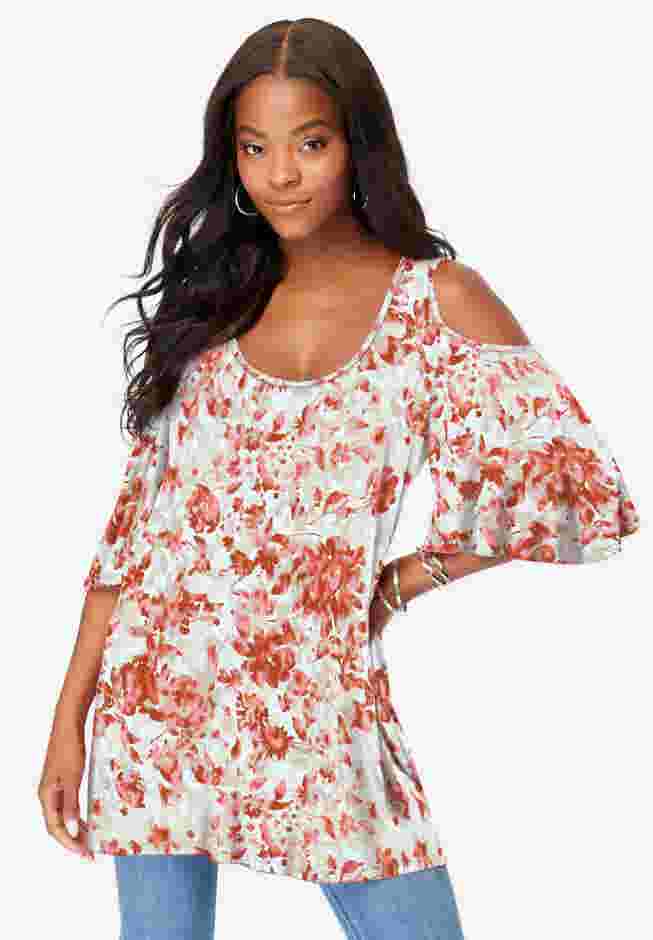 Cold Shoulder Ultra Drape Tunic image number 0