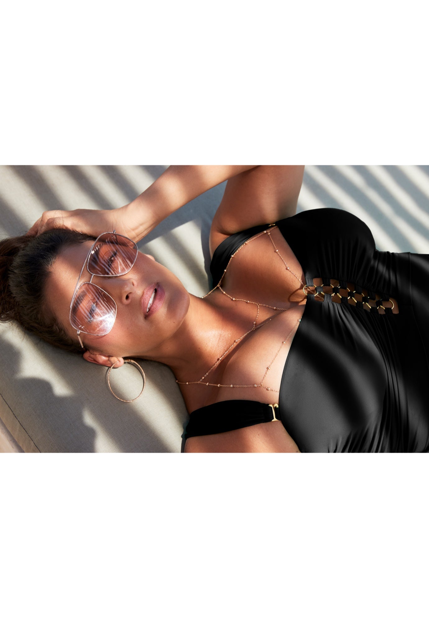 Underwire Shirred Ring Bandeau Tankini Top image number 7