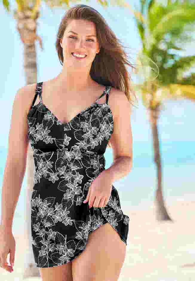 Loop Strap Two-Piece Swim Dress image number 2