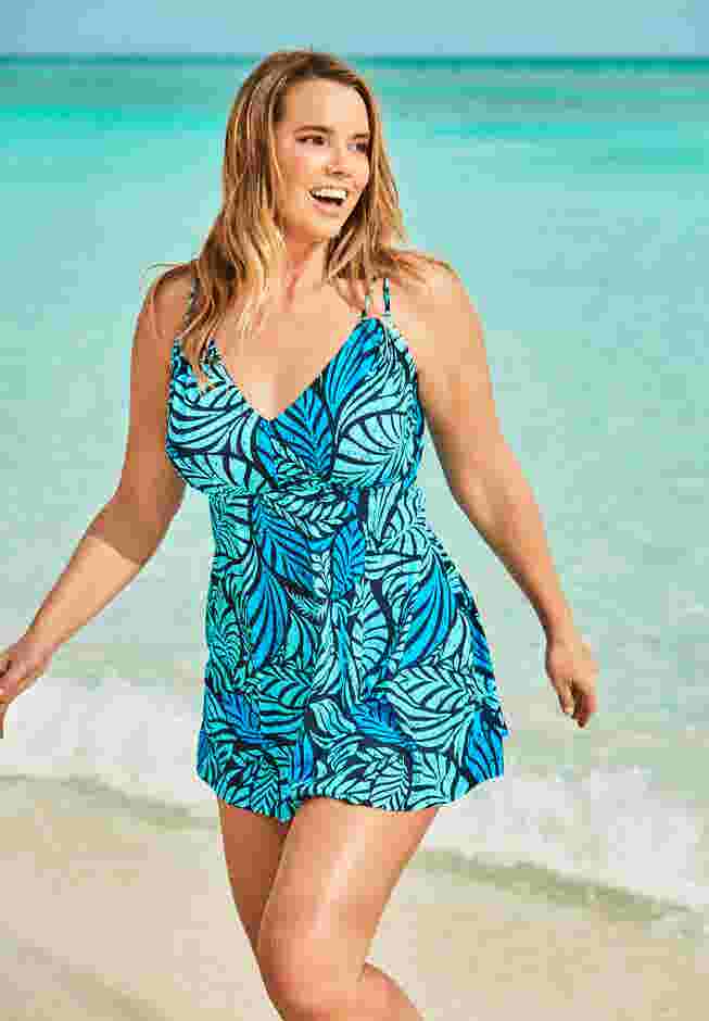 Loop Strap Two-Piece Swim Dress image number 0