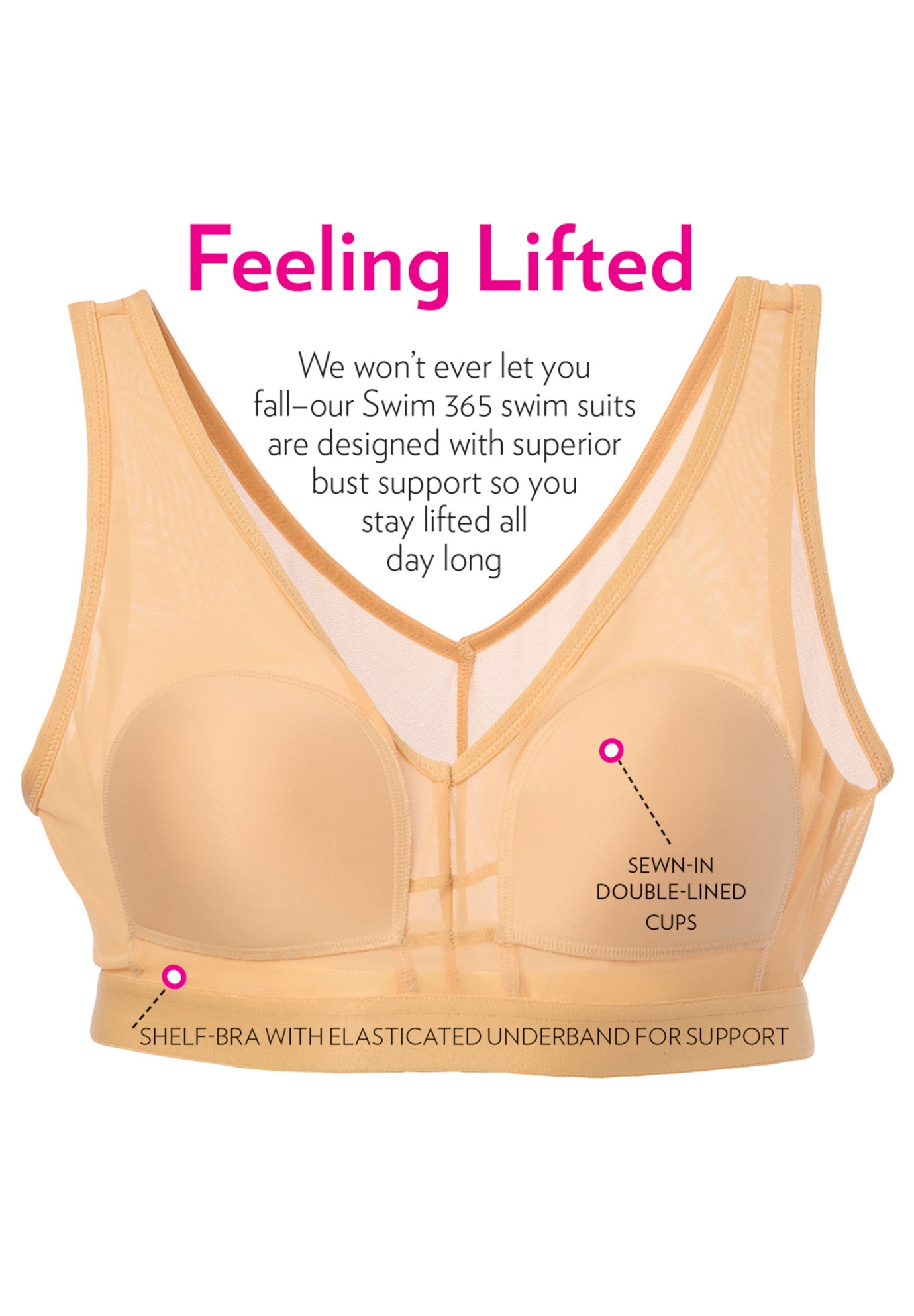 Loop-Strap V-Neck Tummy Control Two-Piece Swim Dress image number 9