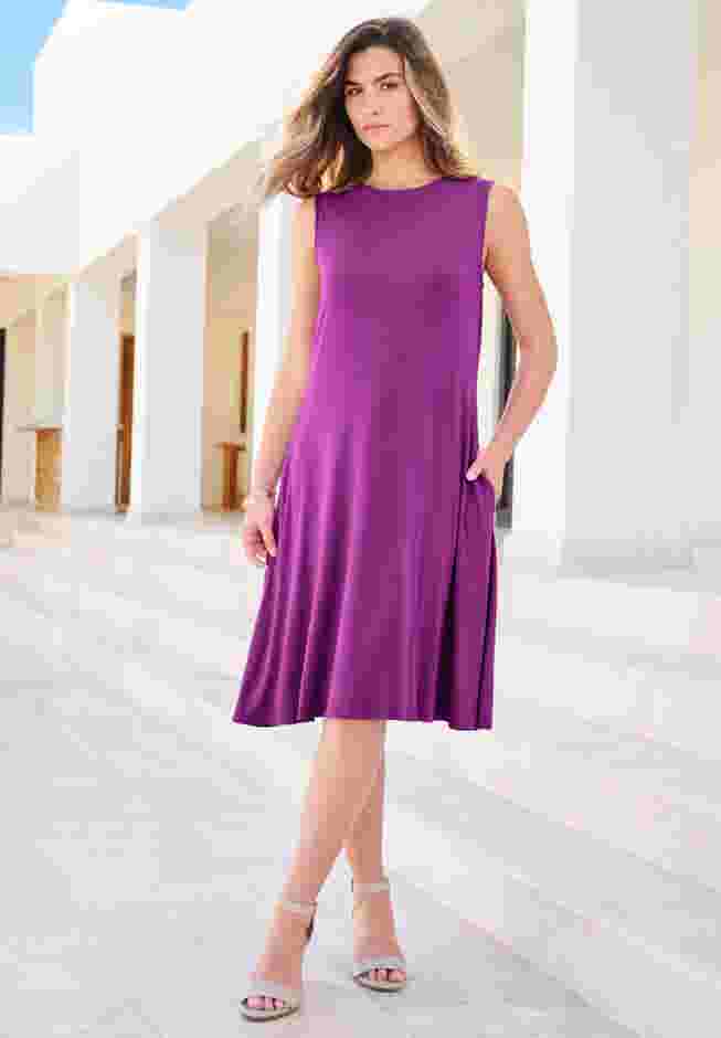 Two-Pocket Swing Tank Dress image number 2