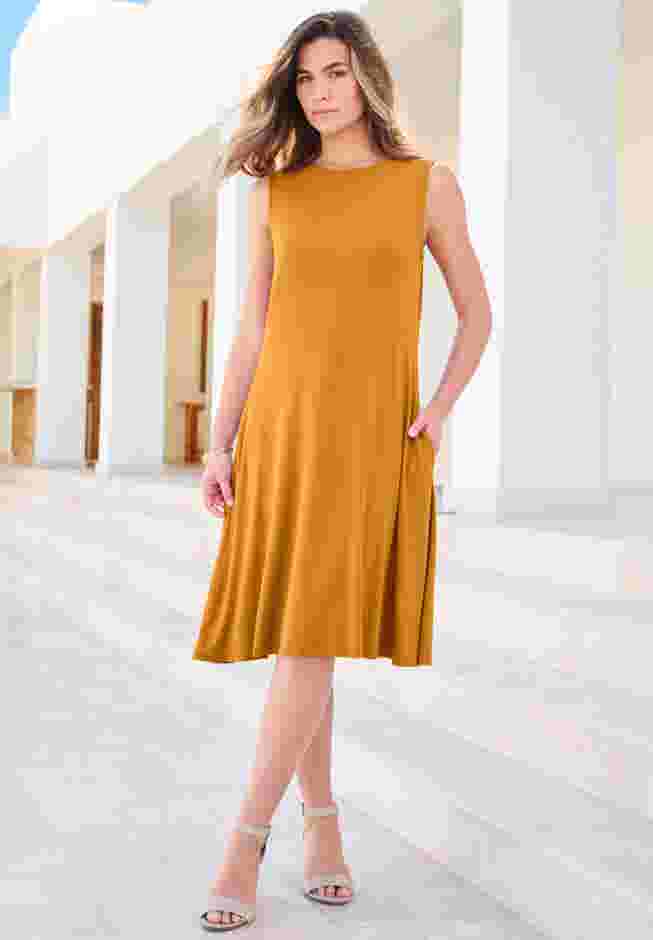 Two-Pocket Swing Tank Dress image number 0