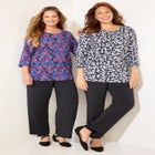 Suprema&reg; 3/4 Sleeve V-Neck Tee image number 2