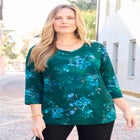 Suprema&reg; 3/4 Sleeve V-Neck Tee image number 0