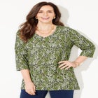 Suprema&reg; 3/4 Sleeve V-Neck Tee image number 1