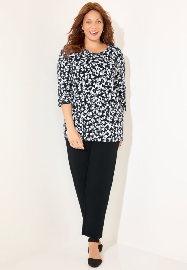 Suprema&reg; 3/4 Sleeve V-Neck Tee image number 1