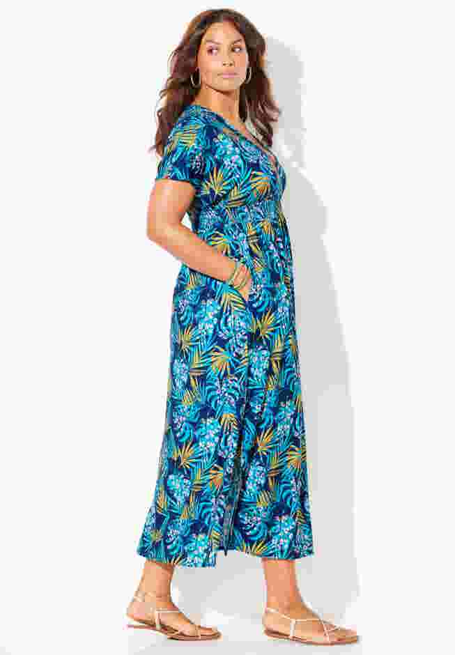 Pack & Go Wrinkle-Resistant Maxi Cover Up Dress image number 3