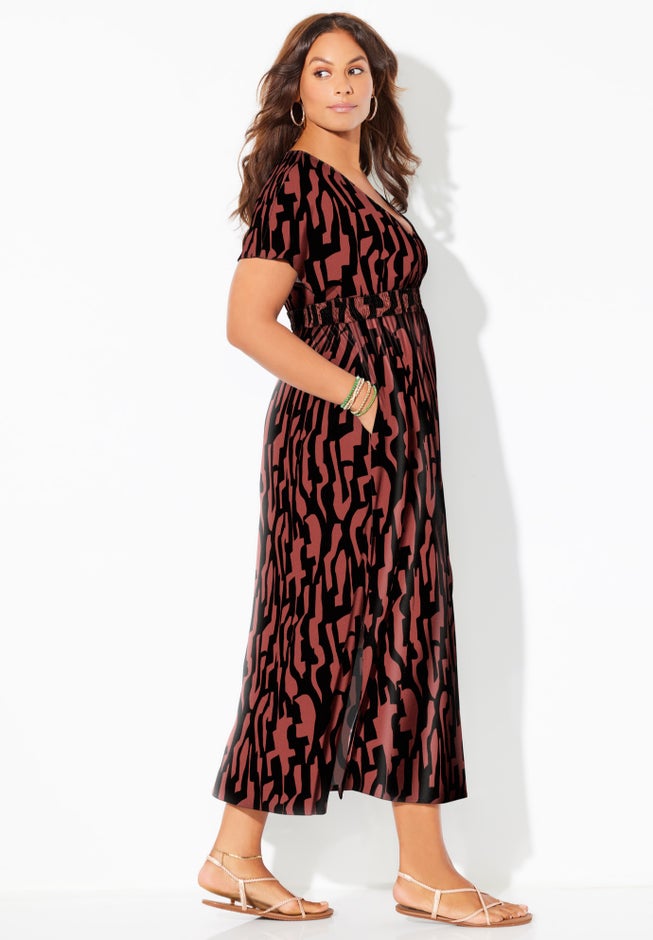 Pack & Go Wrinkle-Resistant Maxi Cover Up Dress image number 2