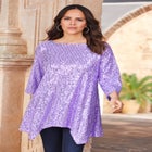 Handkerchief Hem Sequin Tunic image number null
