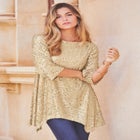 Handkerchief Hem Sequin Tunic image number null