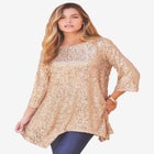 Handkerchief Hem Sequin Tunic image number null