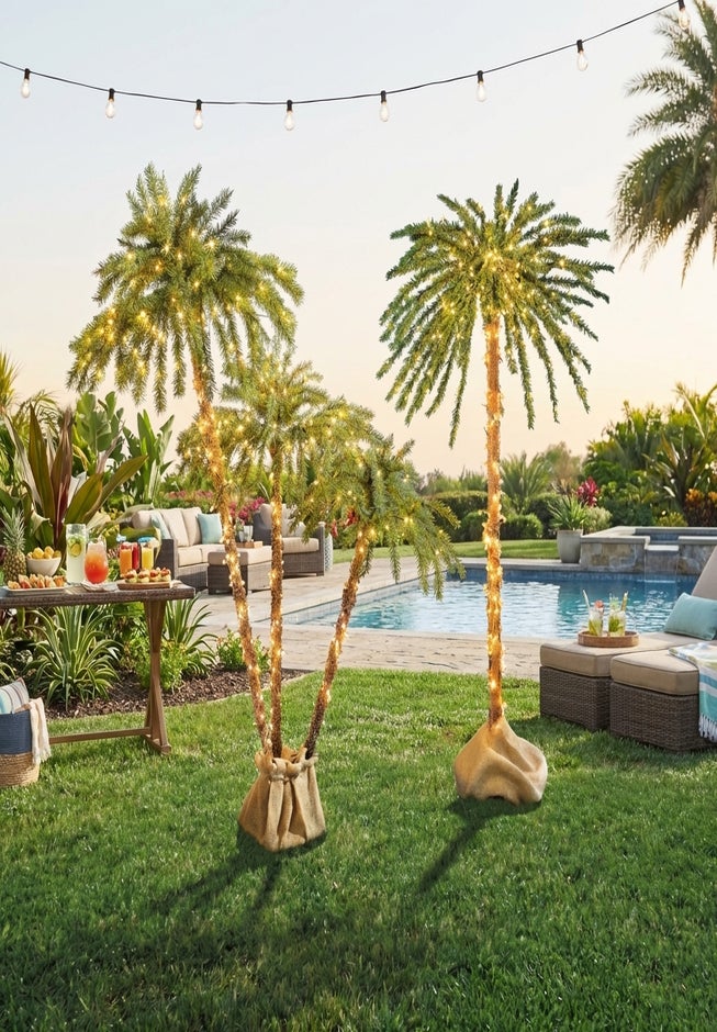 6'H Pre-lit Single Palm Tree image number 7