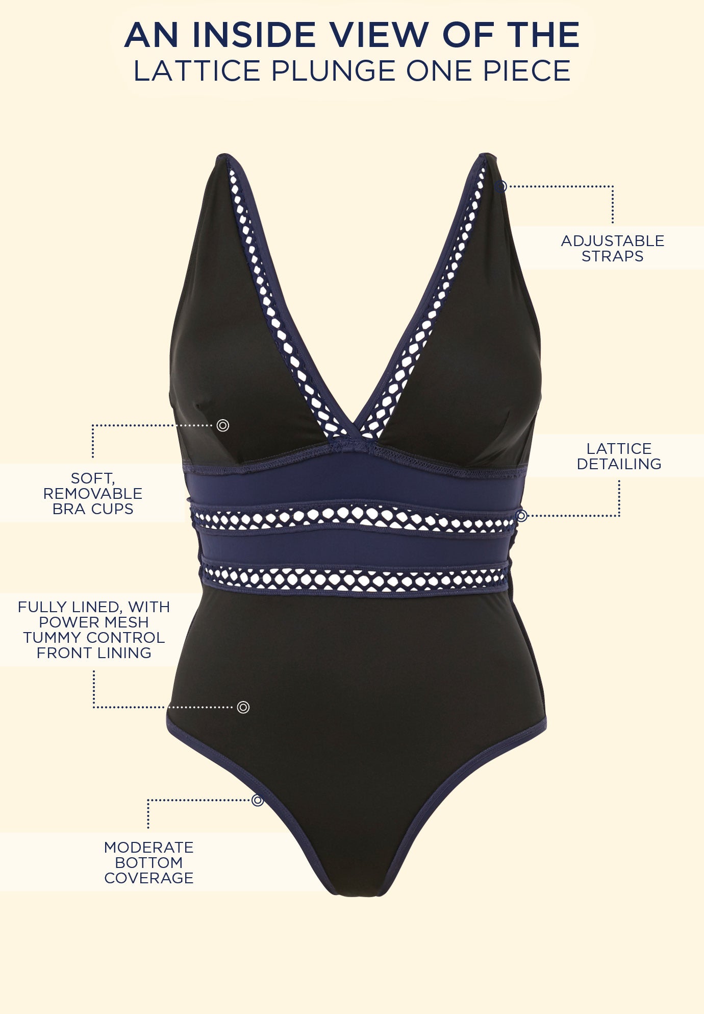 Lattice Plunge One Piece Swimsuit image number 4