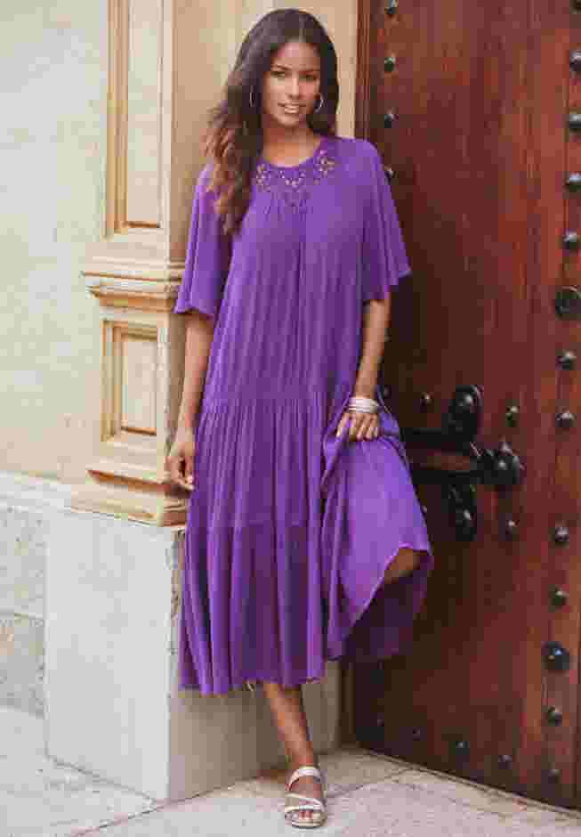 Crochet Neck Dress image number 0