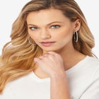 Rhinestone Hoop Earrings image number null