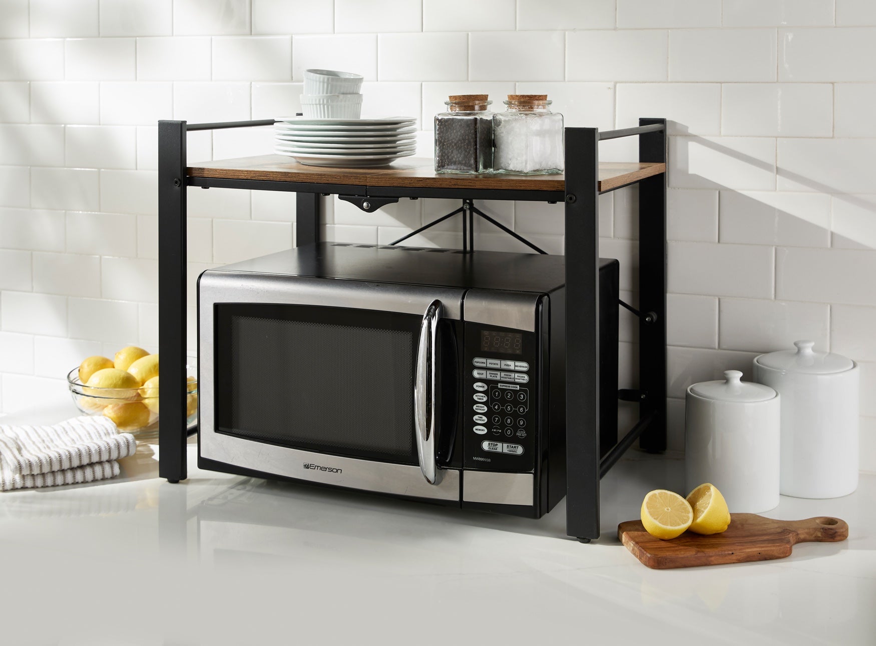 Folding Microwave Rack image number 0