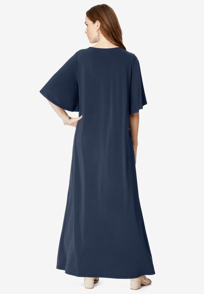 Keyhole Hi-Low Midi Dress image number null