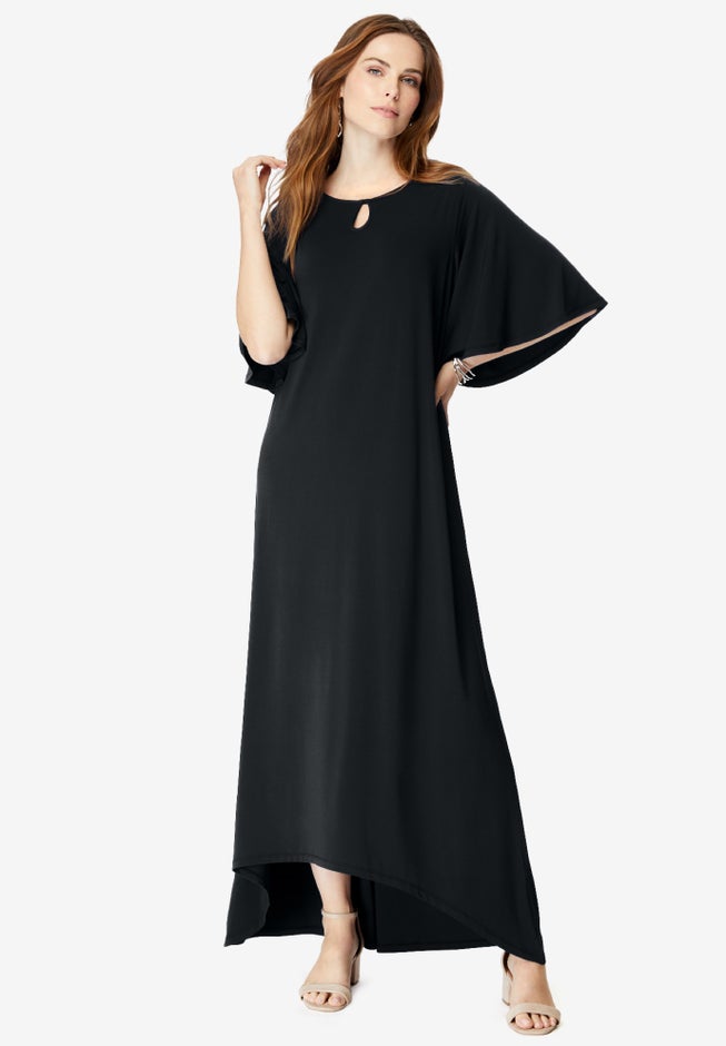 Keyhole Hi-Low Midi Dress image number null