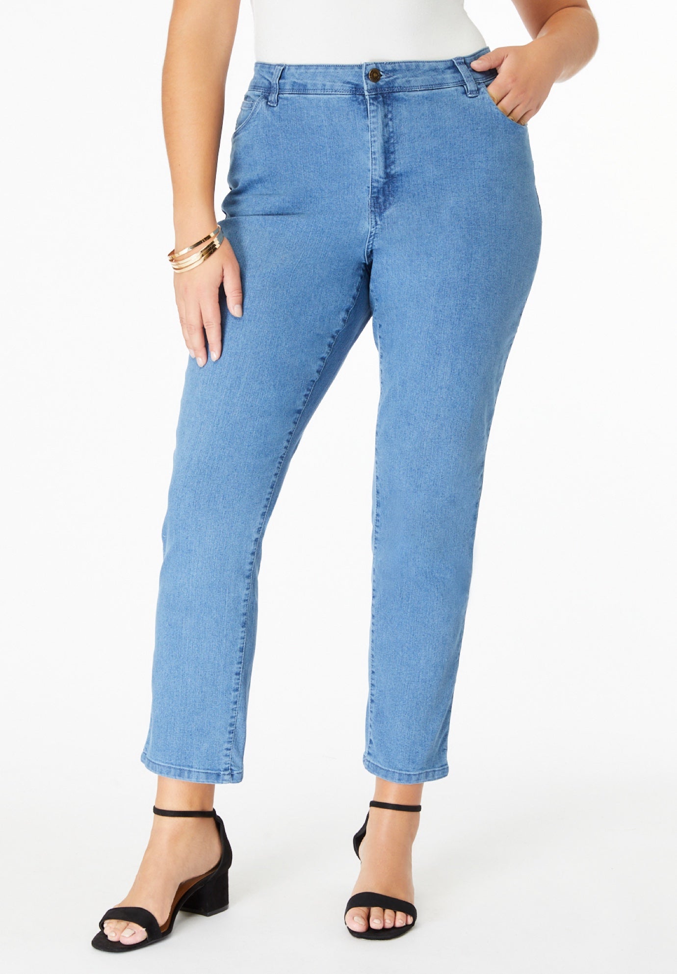 Plus Size Classic Stretch Boyfriend Jean image number 0