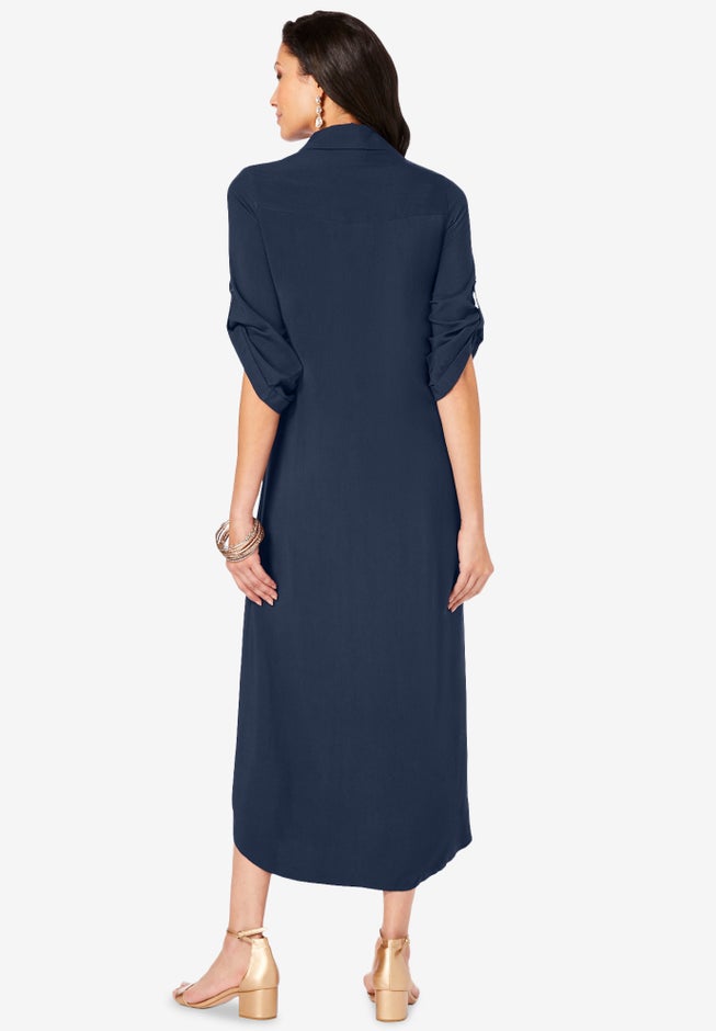 Collared Button Front Dress image number 1