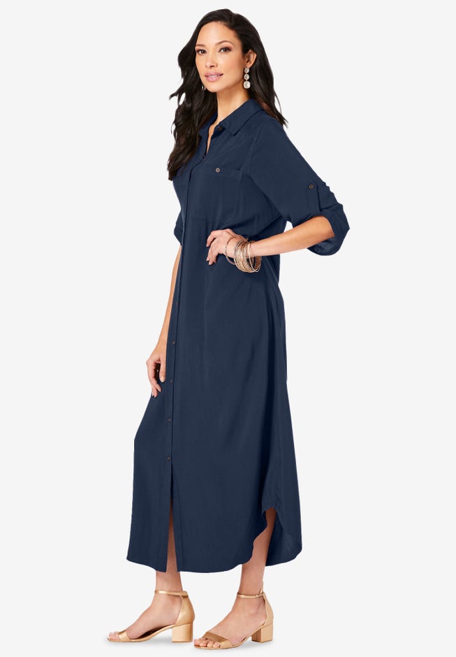 Collared Button Front Dress image number 2