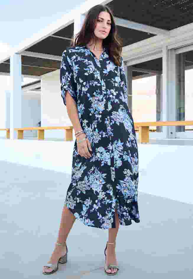 Collared Button Front Dress image number 3