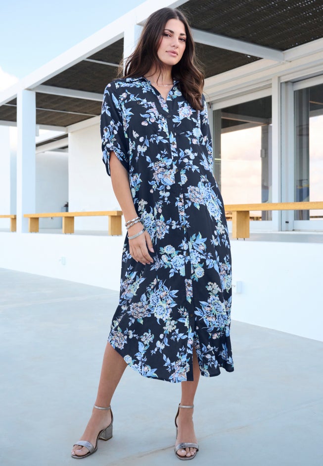 Collared Button Front Dress image number 3