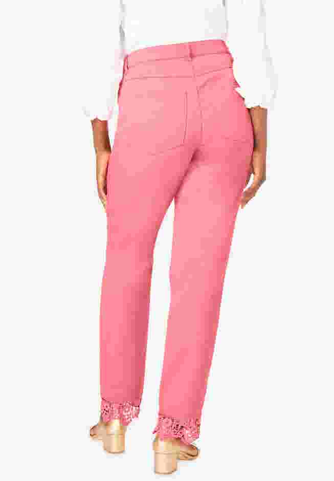 Lace Trim Classic Denim Jean image number 1