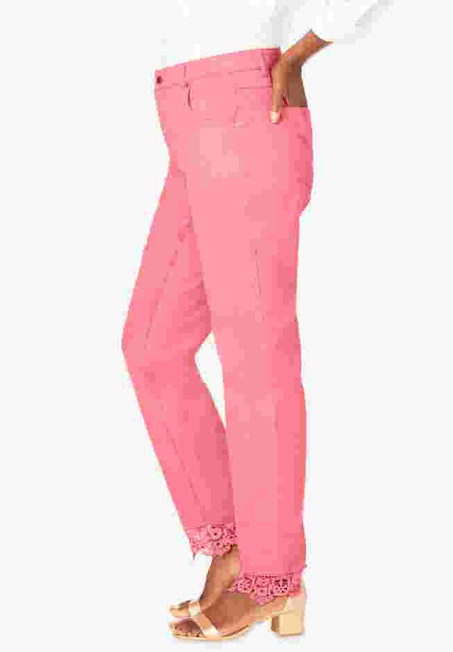 Lace Trim Classic Denim Jean image number 2