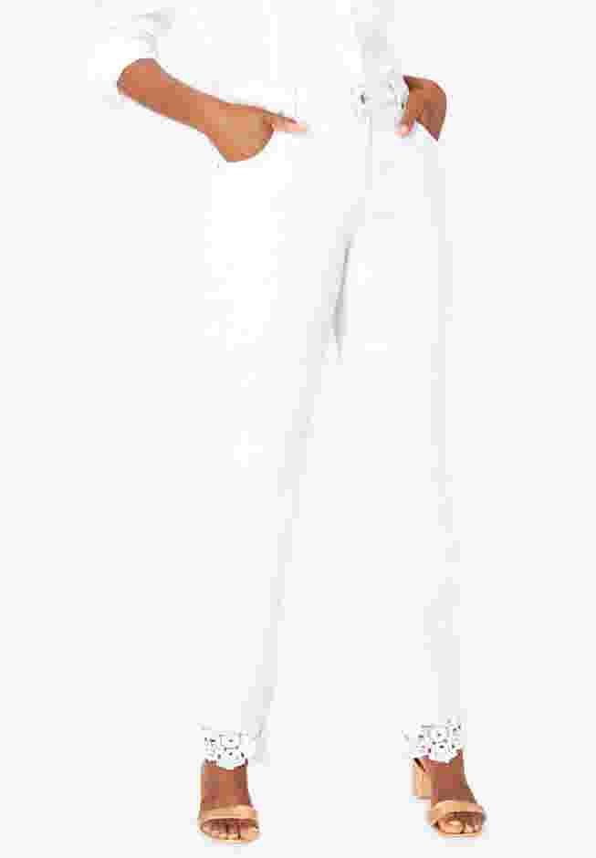 Lace Trim Classic Denim Jean image number 0