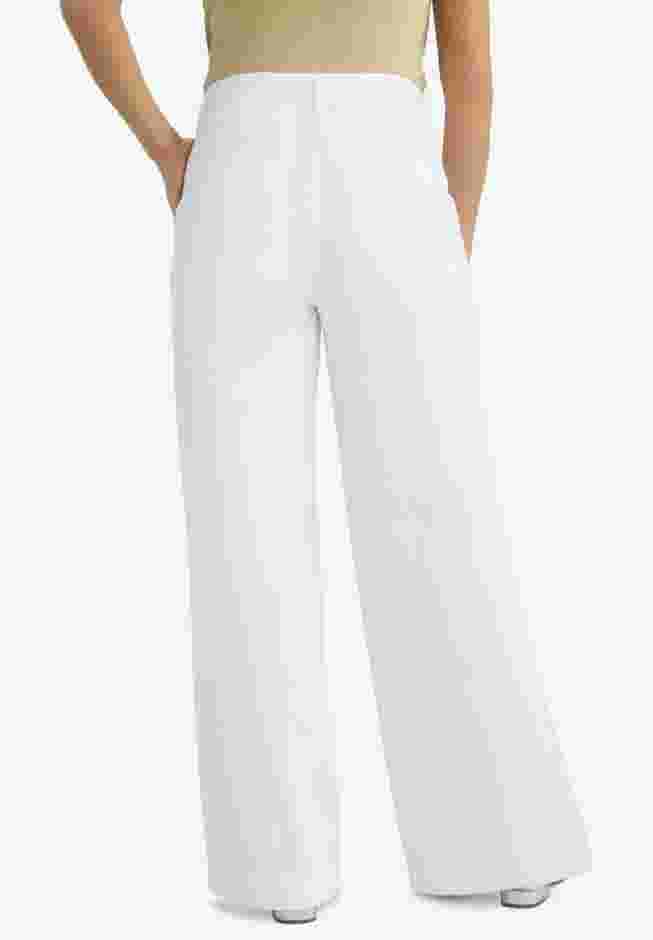 Stretch Cotton Chino Wide-Leg Trouser image number 1