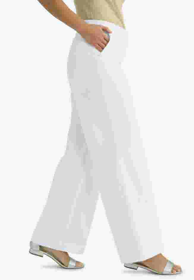 Stretch Cotton Chino Wide-Leg Trouser image number 2