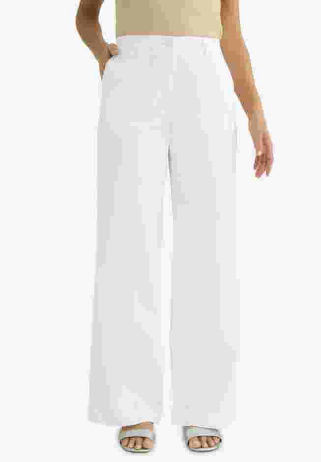 Stretch Cotton Chino Wide-Leg Trouser image number 0