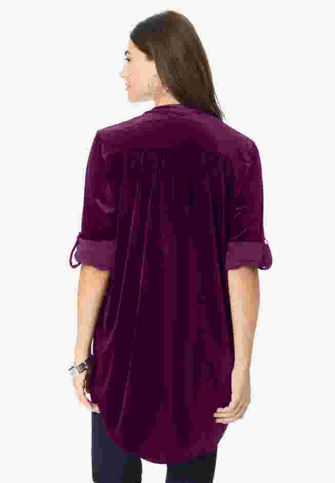 Pintuck Velour Tunic image number 1