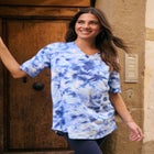 Plus Size Slub V-Neck Boyfriend Tunic Top image number null