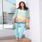 Printed Duster Cardigan & Tank Set image number null