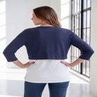 Bolero Cardigan with Three Quarter Sleeves image number null