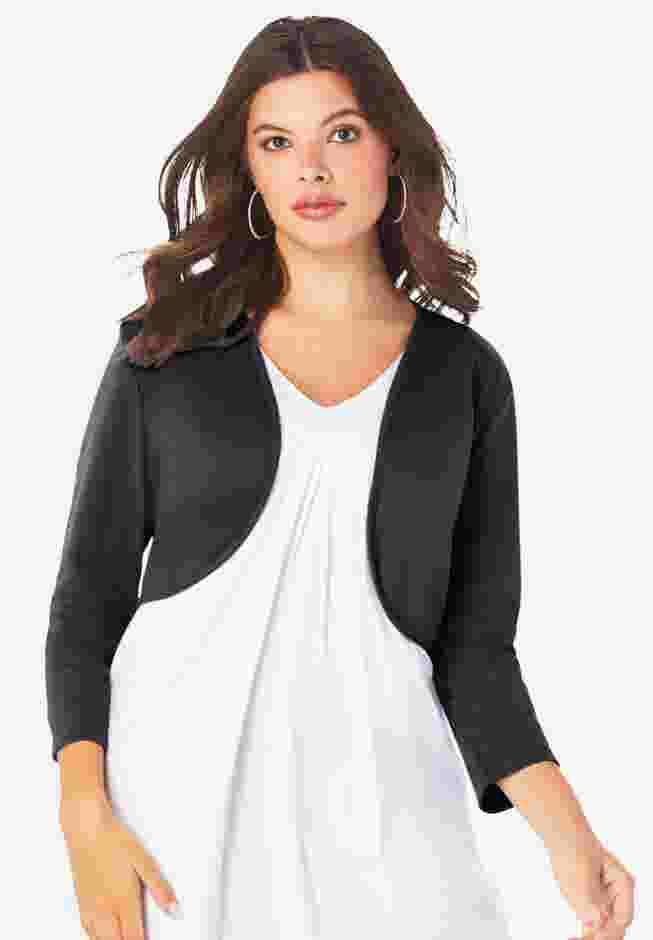 Bolero Cardigan with Three Quarter Sleeves image number 0