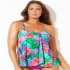 Flyaway Bandeau Tankini Top image number null