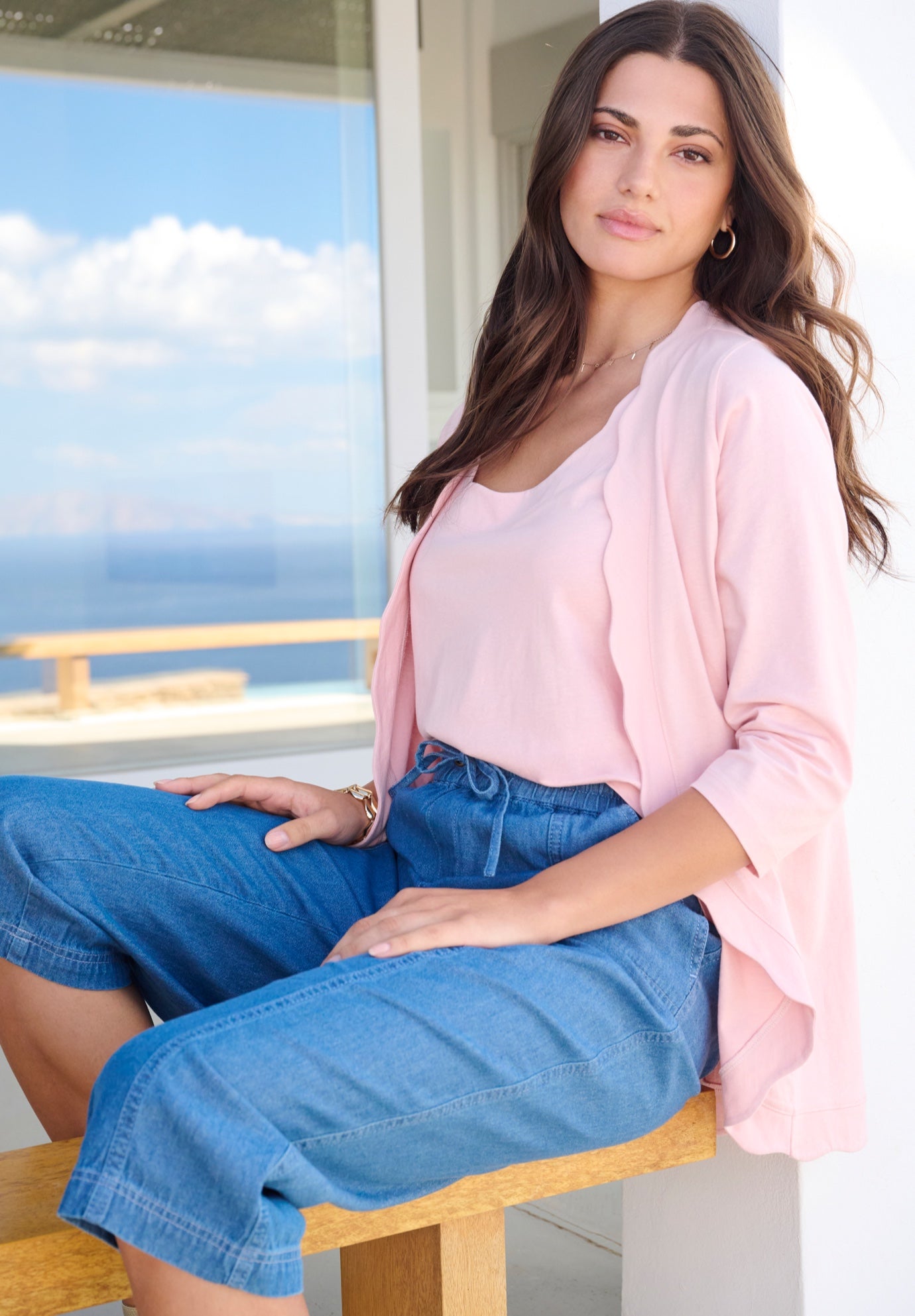 Scalloped Cardigan and Tank Set image number 0