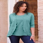 Scalloped Cardigan and Tank Set image number null