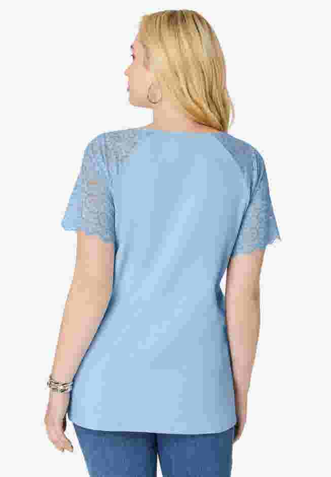 Lace-Detailed Tee image number 1