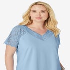 Lace-Detailed Tee image number null