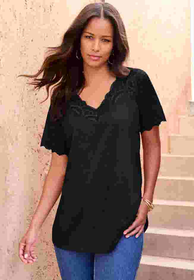 Lace-Detailed Tee image number 0
